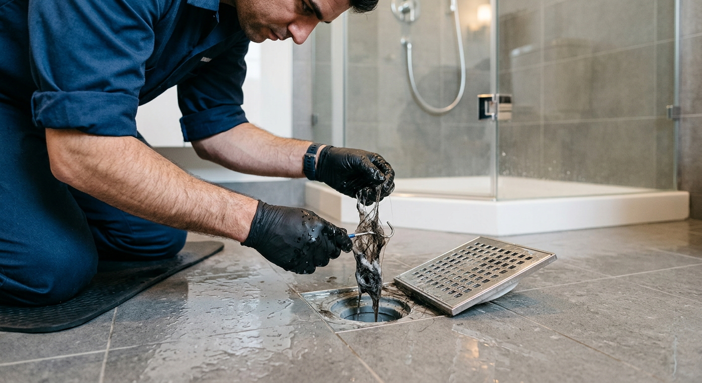 Débouchage de douche bouchée par un plombier à Créteil