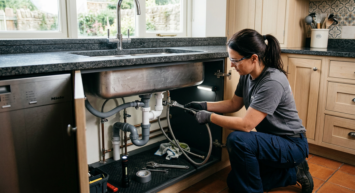 Installation plomberie cuisine avec pose d'évier à Créteil