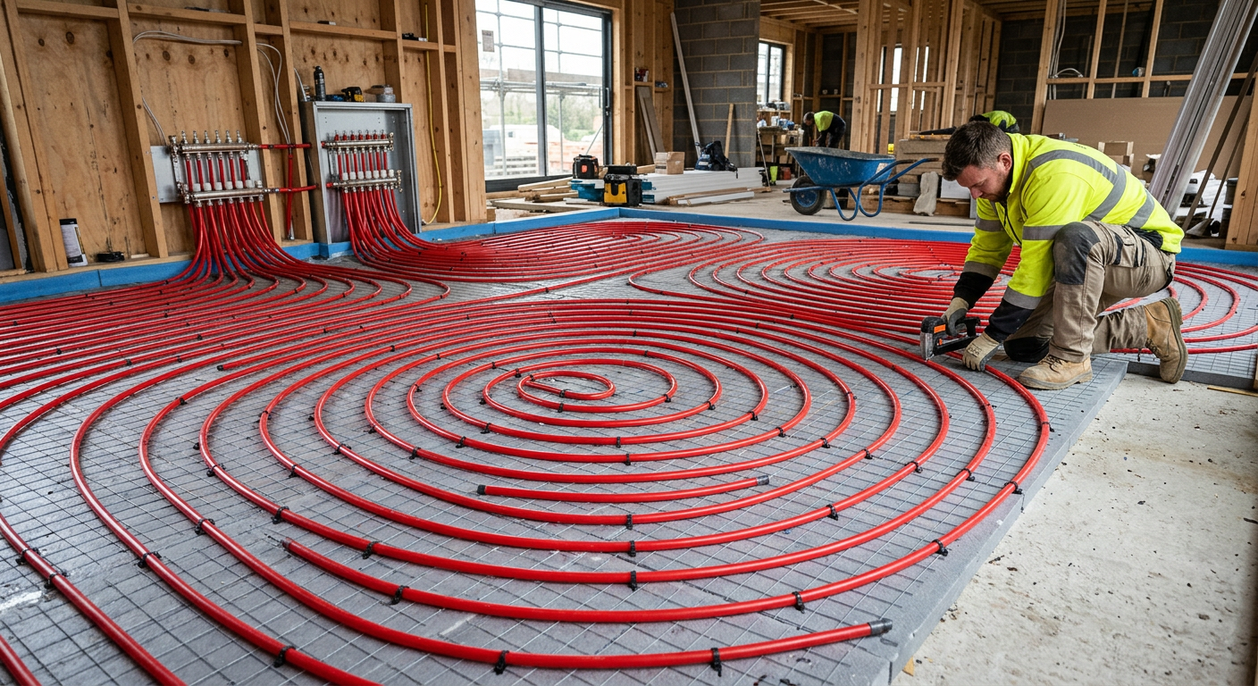 Installation de plancher chauffant hydraulique à Créteil 95
