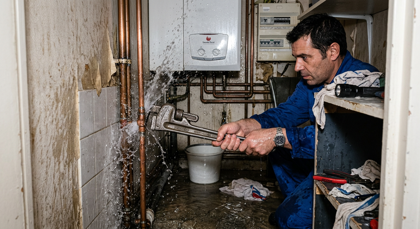Réparation urgente fuite d'eau sur tuyauterie cuivre à Créteil
